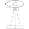 43W LED pakabinamas šviestuvas LEO, juodas, 3000/4000K, dimeriuojamas, 01-3339