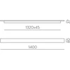 43W LED sieninis šviestuvas FOSCA, baltas, 2700/3000/4000K, dimeriuojamas, A3833371BDT
