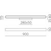 43W LED sieninis šviestuvas GALA, aukso sp., 2700/3000/4000K, dimeriuojamas, A3189273ODP