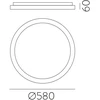 44W LED lubinis šviestuvas GRACE, baltas, 2700/3000/4000K, P3848272B