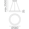 44W LED pakabinamas šviestuvas GRACE, juodas, 2700/3000/4000K, dimeriuojamas, C3848272NDT