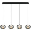 44W LED pakabinamas šviestuvas NADIA, juodos/dūmų sp., 3000K, 4339200