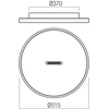 Lubinis šviestuvas 44W LED paviršinis šviestuvas BUTTON, juodas, 3000K, dimeriuojamas, 01-3830