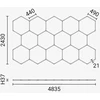 Lubinis šviestuvas 456W LED lubinis korio formos šviestuvas 14HEX, baltas, 6000K