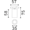 4,5W LED akcentinis šviestuvas į linijinės sistemos bėgelį DEVA, juodas, 3000K, 332789