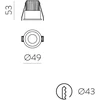 4,5W LED įleidžiamas šviestuvas KIDAL, baltas, 2700K, dimeriuojamas, IP44, E3771490BDT