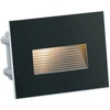 4,5W LED įleidžiamo montavimo sieninis šviestuvas SOLIS, blizgios juodos sp., 2700/3000/4000K, IP65, E4039070NB