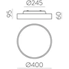 45W LED lubinis šviestuvas ROMA, baltas, 2700/3000K, dimeriuojamas, P3974070BDP