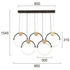 45W LED pakabinamas šviestuvas BRIANA, baltos/juodos/aukso sp., 3000K, 4315000
