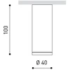 4,5W LED paviršinis šviestuvas TOP, juodas, 3000K