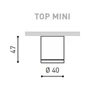 4,5W LED paviršinis šviestuvas TOP MINI, juodas, 3000K