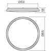 Lubinis šviestuvas 46W LED plafonas OPTIC, matinės baltos sp., 4000K