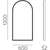 Sieninis šviestuvas 46W LED šviestuvas - veidrodis GIORGIA, juodas, 3000K, IP44, A3994000N