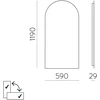 Sieninis šviestuvas 46W LED šviestuvas - veidrodis GIORGIA, chromo sp., 3000K, IP44, A3994000