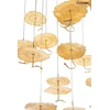 47W LED pakabinamas šviestuvas LEAFS DISC, aukso sp., 3000K