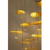 47W LED pakabinamas šviestuvas LEAFS DISC, aukso sp., 3000K