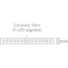 4,8W/m LED juosta, 4000K, 5m ritė, 7820W/C