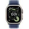 „Apple“ 49 mm mėlynas / ryškiai mėlynas „Trail Loop“ laikrodis – S/M – juodo titano apdaila