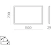 Sieninis šviestuvas 49W LED šviestuvas - veidrodis AMANZI, chromo sp., 3000K, IP44, A3596202