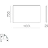 Sieninis šviestuvas 49W LED šviestuvas - veidrodis ESTELA, chromo sp., 3000K, IP44, A9439200
