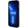 Guess 4G Stripes su portfelem Magsafe Apple iPhone 15 dėklas telefonui juodos spalvos