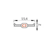 4m LED juostos profilio dangtelis C3 CLICK, skaidrus
