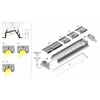4m LED juostos profilis DIAGONAL14 F/TY, juodai anoduotas