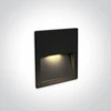 4W LED įleidžiamas sieninis lauko šviestuvas, juodas, 3000K, 68068A/B/W