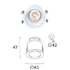 4W LED įleidžiamas šviestuvas ANDY, baltas, 3000K, 4341600