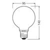 4W LED lemputė CLASSIC GLOBE, E27, 3000K
