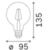 4W LED lemputė, E27, 3000K, 345840