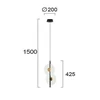 4W LED pakabinamas šviestuvas SUN, juodos/bronzos sp. korpusu, 3000K, 4280200