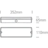4W LED paviršinis avarinis/evakuacinis šviestuvas, baltas, 6000K, IP65, 89404A