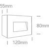 4W LED sieninis šviestuvas, baltas, 3000K, 67076/W/W