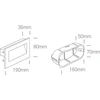 4W LED sieninis šviestuvas, juodas, 3000K, 68076A/B/W