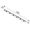 4W LED šviestuvas COMFORT 300 į magnetinę sistemą MINI_LINE 42, juodas, 3000K, dimeriuojamas