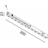 4W LED šviestuvas COMFORT 300 į magnetinę sistemą MICRO_LINE, juodas, 3000K, DALI
