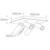 4x5W LED lubinis šviestuvas, baltas, 3000K, pakreipiamas, 65004E/W/W