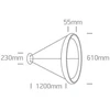 50W LED pakabinamas šviestuvas, baltas, 2700/3000/4000K, dimeriuojamas, 62144NB/W/V