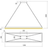 50W LED pakabinamas šviestuvas FEBE, juodas, 3000K, dimeriuojamas, 01-2927