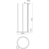 50W LED pakabinamas šviestuvas HALLEY, baltas, 2700/3000/4000K, dimeriuojamas, 01-4457
