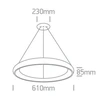 50W LED pakabinamas šviestuvas, juodas, 3000K, 62144NB/B/W