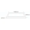 50W LED paviršinė panelė, balta, 150x30cm, CCT, 62150BRU/W/V