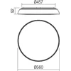 Lubinis šviestuvas 50W LED paviršinis šviestuvas ERIE, matinės juodos/baltos sp., 3000K, 01-1682