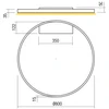 Lubinis šviestuvas 50W LED paviršinis šviestuvas FEBE, baltas, 4000K, dimeriuojamas, 01-2846