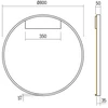 Lubinis šviestuvas 50W LED paviršinis šviestuvas FEBE, matinės aukso sp., 3000K, dimeriuojamas, 01-2829