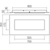 Lubinis šviestuvas 50W LED paviršinis šviestuvas TATAMI, juodas, 3000/4000/6500K