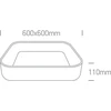 Lubinis šviestuvas 50W LED plafonas, baltas, 3000K, 62142NA/W/W