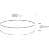 Lubinis šviestuvas 50W LED plafonas, baltas, 3000K, 62150D/W/W