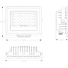 Pakabinamas šviestuvas 50W LED prožektorius su saulės baterija NORLA, juodas, 4000K